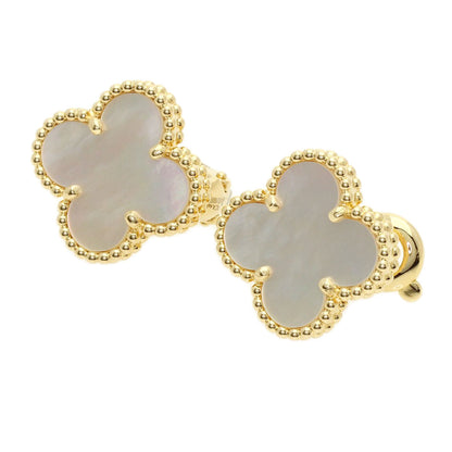 Van Cleef & Arpels Vintage Alhambra Shell earring K18 Yellow Gold Ladies [Used]