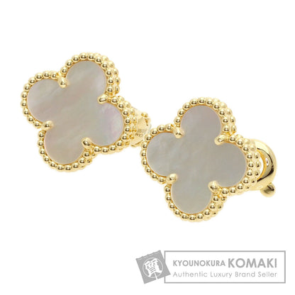 Van Cleef & Arpels Vintage Alhambra Shell earring K18 Yellow Gold Ladies [Used]