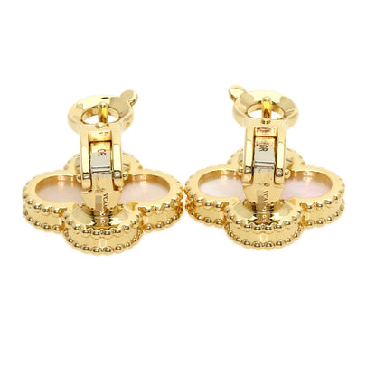 Van Cleef & Arpels Vintage Alhambra Shell earring K18 Yellow Gold Ladies [Used]