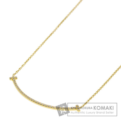 TIFFANY&Co. T Smile Small Diamond Necklace K18 Yellow Gold Ladies [Used]
