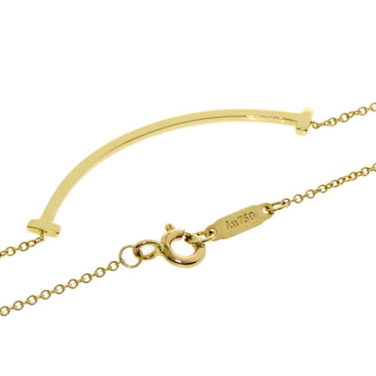 TIFFANY&Co. T Smile Small Diamond Necklace K18 Yellow Gold Ladies [Used]