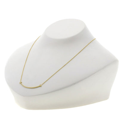 TIFFANY&Co. T Smile Small Diamond Necklace K18 Yellow Gold Ladies [Used]