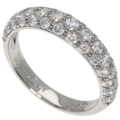 Gimel Half Pave Diamond Ring Platinum PT950 Ladies [Used]