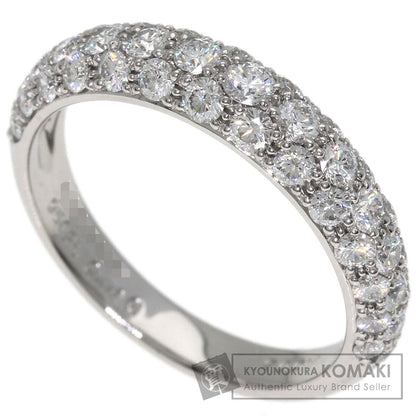 Gimel Half Pave Diamond Ring Platinum PT950 Ladies [Used]