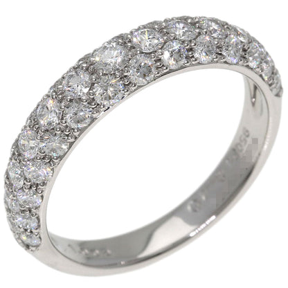 Gimel Half Pave Diamond Ring Platinum PT950 Ladies [Used]