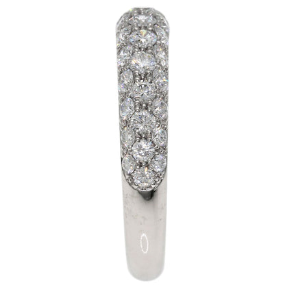 Gimel Half Pave Diamond Ring Platinum PT950 Ladies [Used]