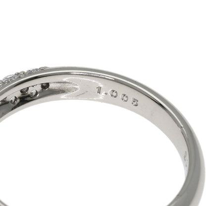 Gimel Half Pave Diamond Ring Platinum PT950 Ladies [Used]