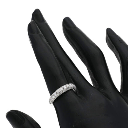 Gimel Half Pave Diamond Ring Platinum PT950 Ladies [Used]