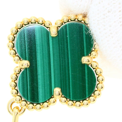 Van Cleef & Arpels Vintage Alhambra 5-Motif Malachite Bracelet K18 Yellow Gold Ladies [Used]