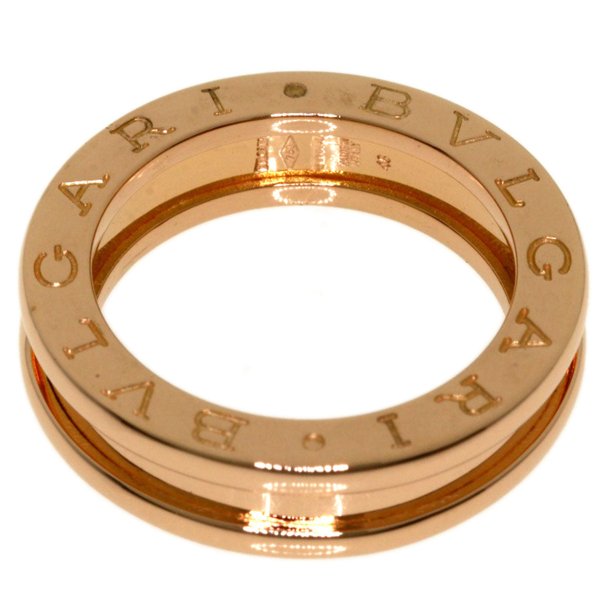BVLGARI B.zero1 1 Band #46 Ring K18 Pink Gold Ladies [Used]