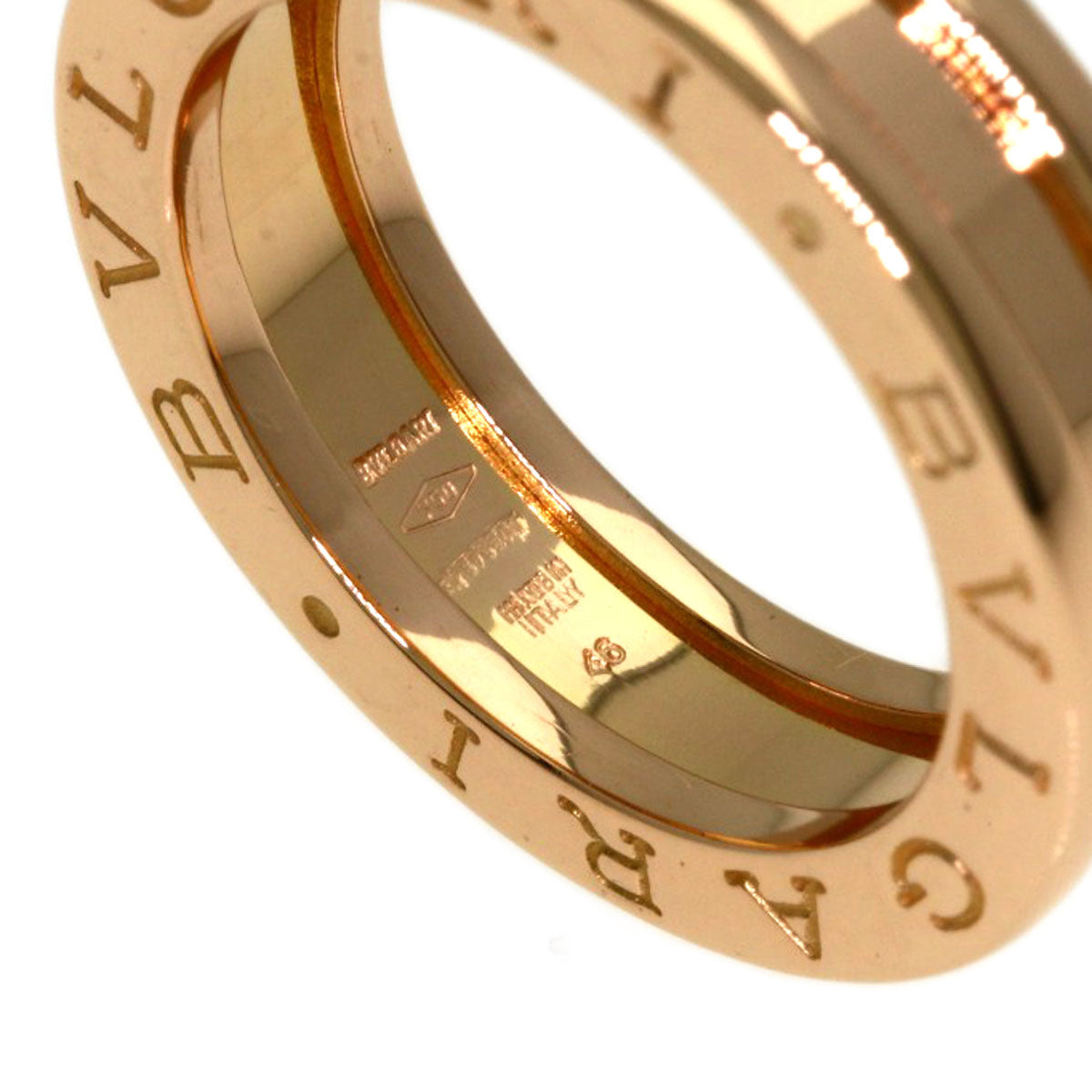 BVLGARI B.zero1 1 Band #46 Ring K18 Pink Gold Ladies [Used]