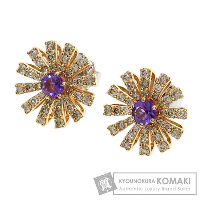 Damiani Margherita Amethyst Diamond earring K18 Pink Gold K18 White GoldLadies [Used]