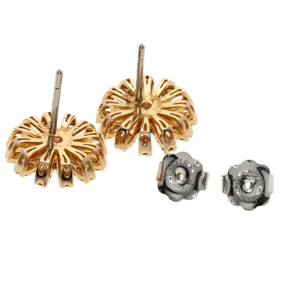 Damiani Margherita Amethyst Diamond earring K18 Pink Gold K18 White GoldLadies [Used]