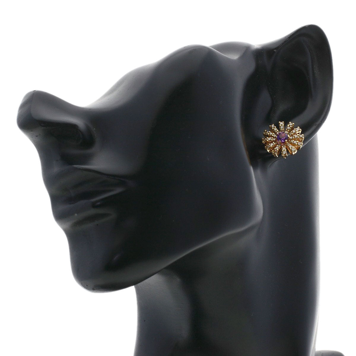 Damiani Margherita Amethyst Diamond earring K18 Pink Gold K18 White GoldLadies [Used]