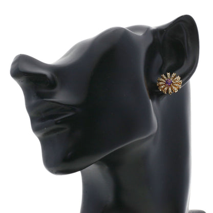 Damiani Margherita Amethyst Diamond earring K18 Pink Gold K18 White GoldLadies [Used]