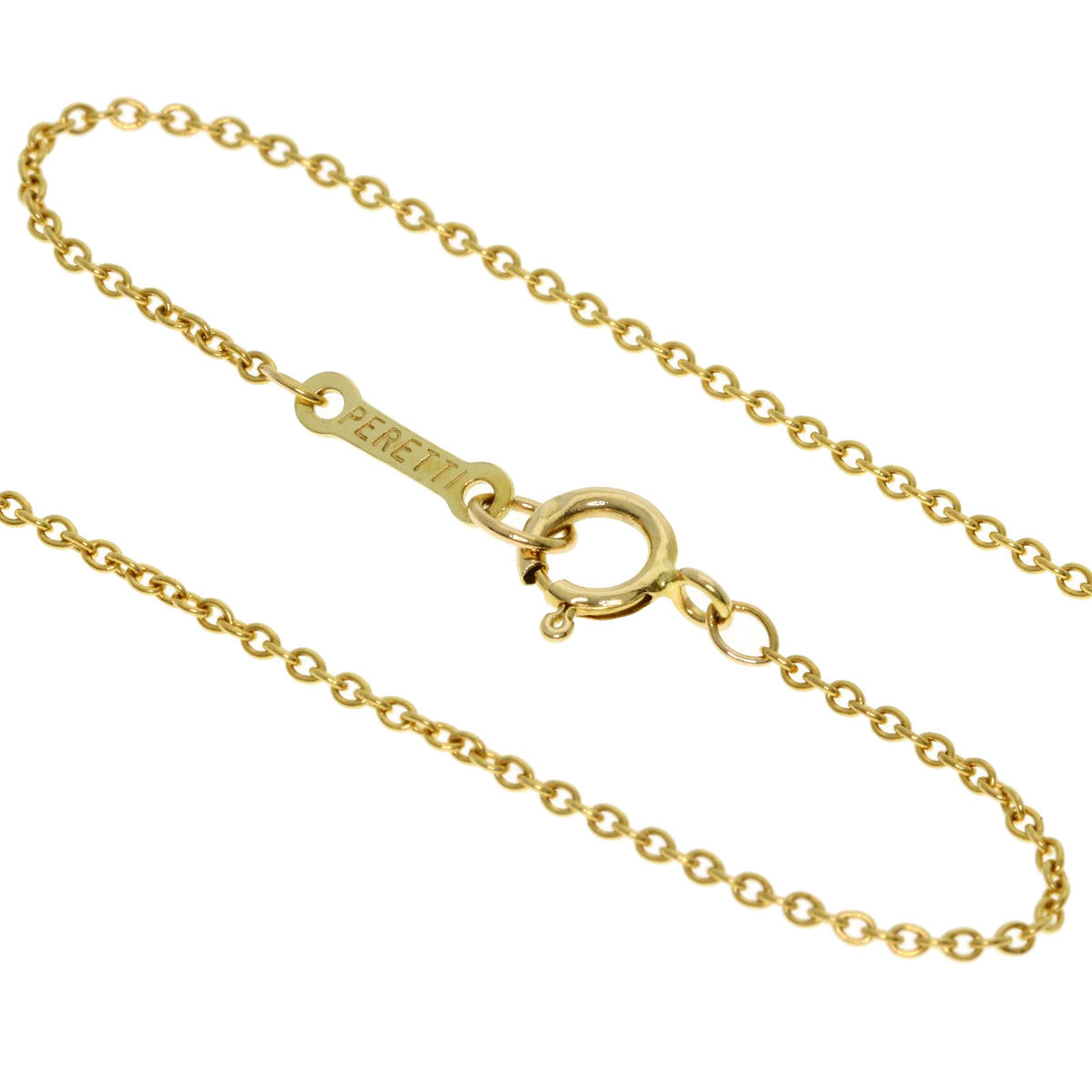 TIFFANY&Co. Open Heart Diamond Necklace K18 Yellow Gold Ladies [Used]