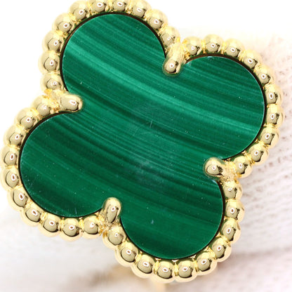 Van Cleef & Arpels Vintage Alhambra Malachite earring K18 Yellow Gold Ladies [Used]