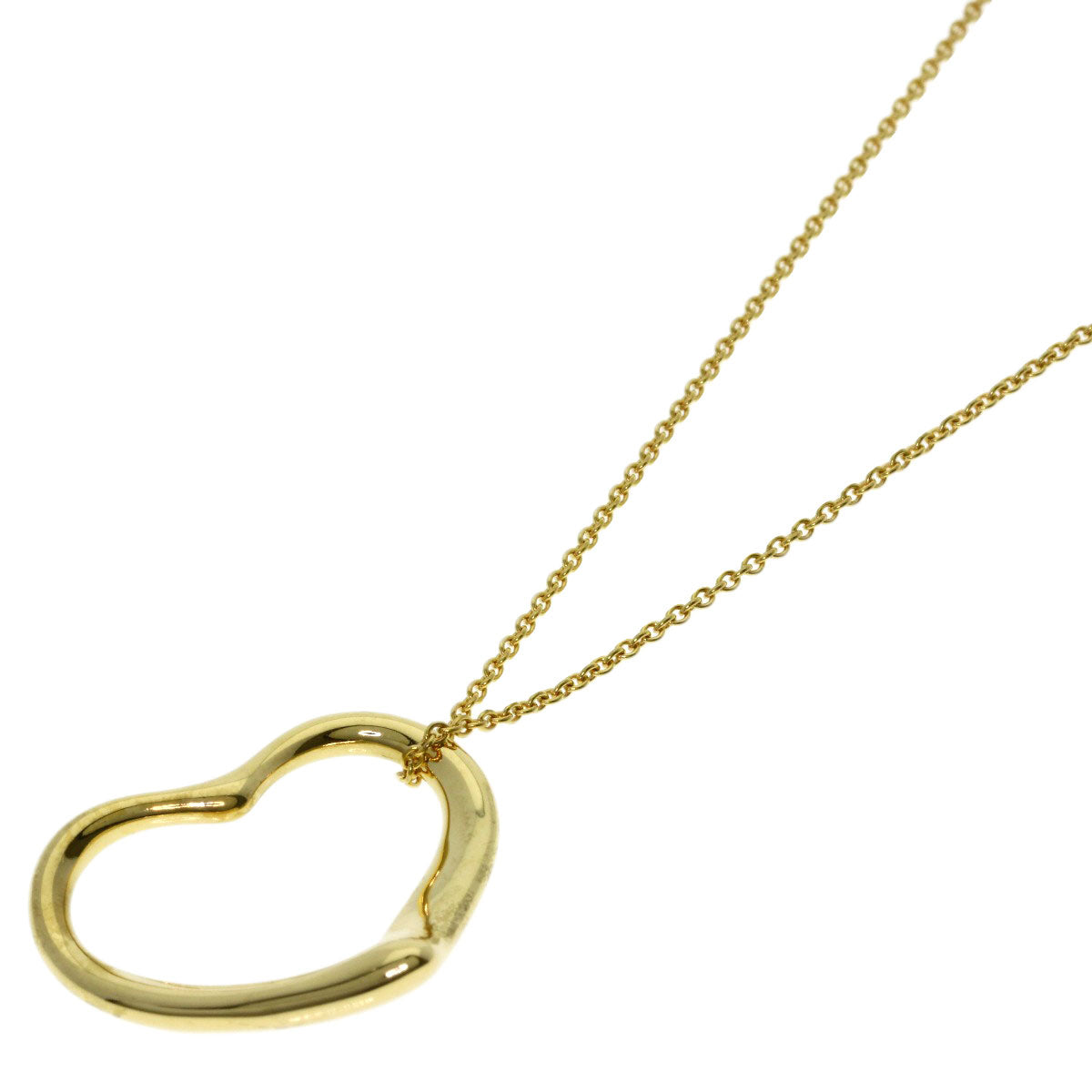 TIFFANY&Co. Open heart Necklace K18 Yellow Gold Ladies [Used]