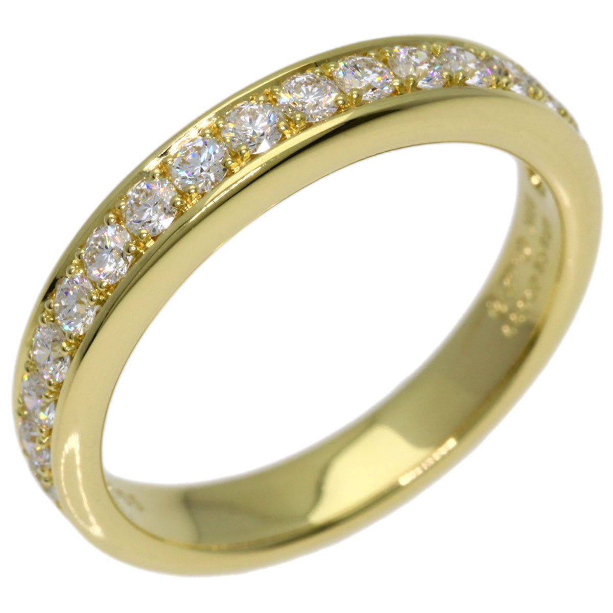 Gimel Diamond Ring K18 Yellow Gold Ladies [Used]