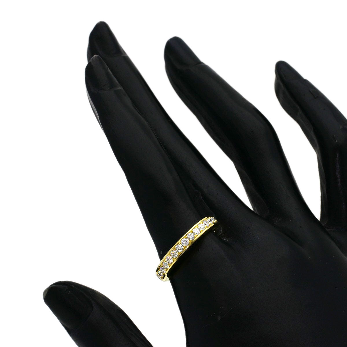 Gimel Diamond Ring K18 Yellow Gold Ladies [Used]
