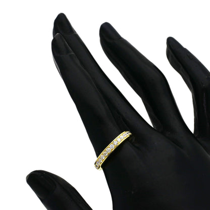 Gimel Diamond Ring K18 Yellow Gold Ladies [Used]