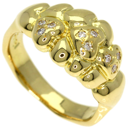 YVES SAINT LAURENT Heart Diamond Ring K18 Yellow Gold Ladies [Used]