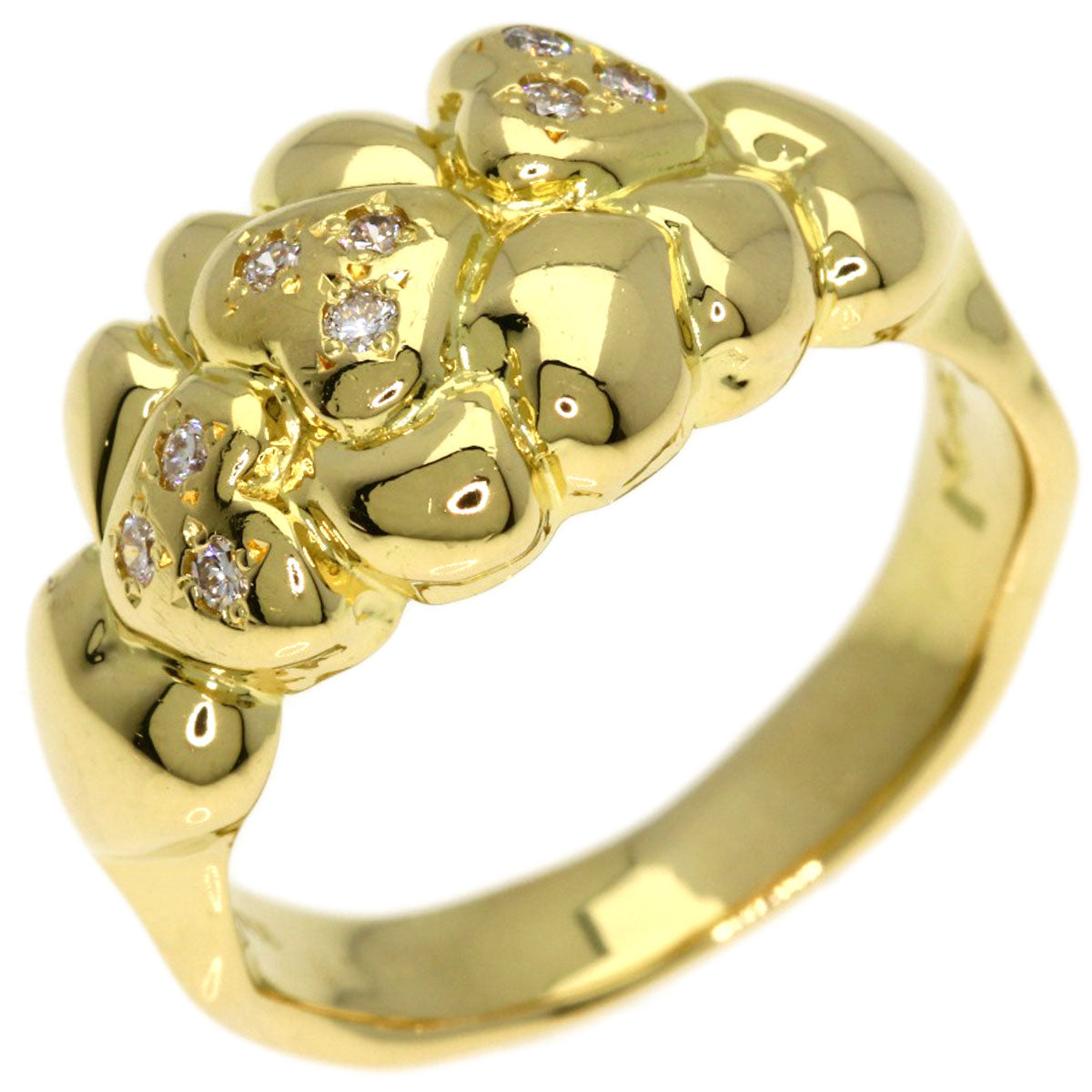 YVES SAINT LAURENT Heart Diamond Ring K18 Yellow Gold Ladies [Used]
