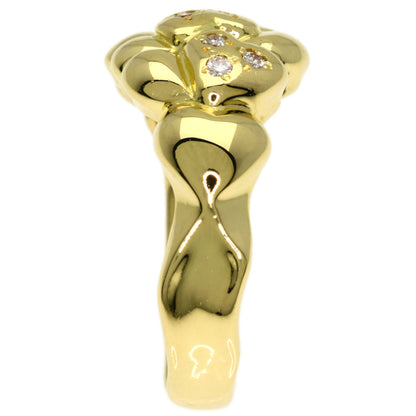 YVES SAINT LAURENT Heart Diamond Ring K18 Yellow Gold Ladies [Used]