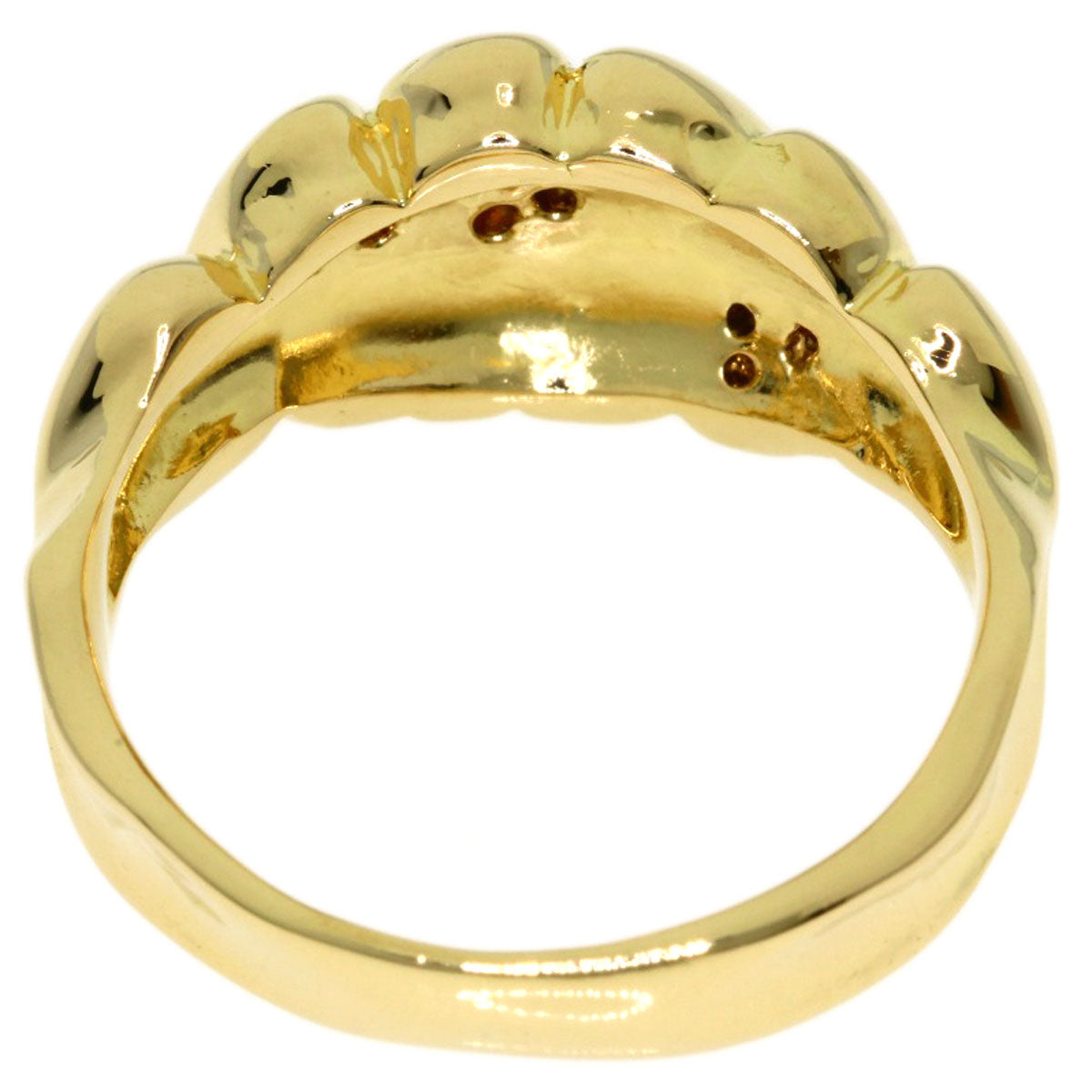 YVES SAINT LAURENT Heart Diamond Ring K18 Yellow Gold Ladies [Used]
