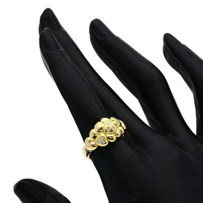 YVES SAINT LAURENT Heart Diamond Ring K18 Yellow Gold Ladies [Used]