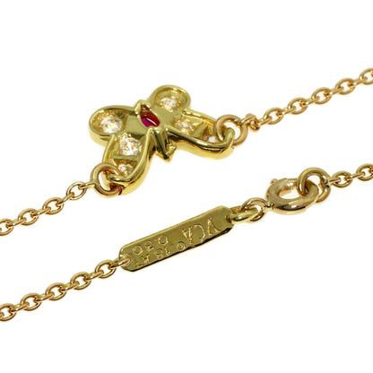 Van Cleef & Arpels Papillon Ruby Diamond Necklace K18 Yellow Gold Ladies [Used]
