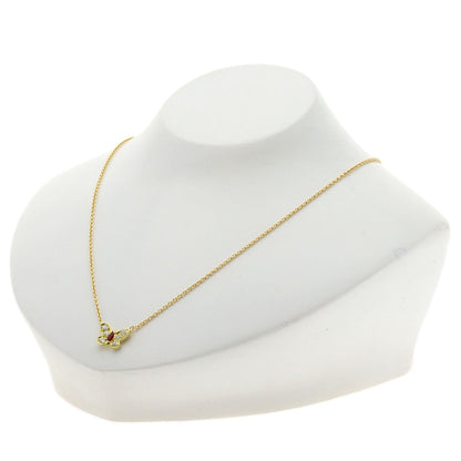 Van Cleef & Arpels Papillon Ruby Diamond Necklace K18 Yellow Gold Ladies [Used]