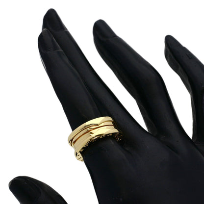 BVLGARI B.zero1 2 band #50 Ring K18 Yellow Gold Ladies [Used]