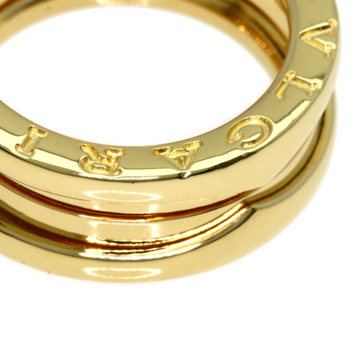 BVLGARI B.zero1 2 band #50 Ring K18 Yellow Gold Ladies [Used]