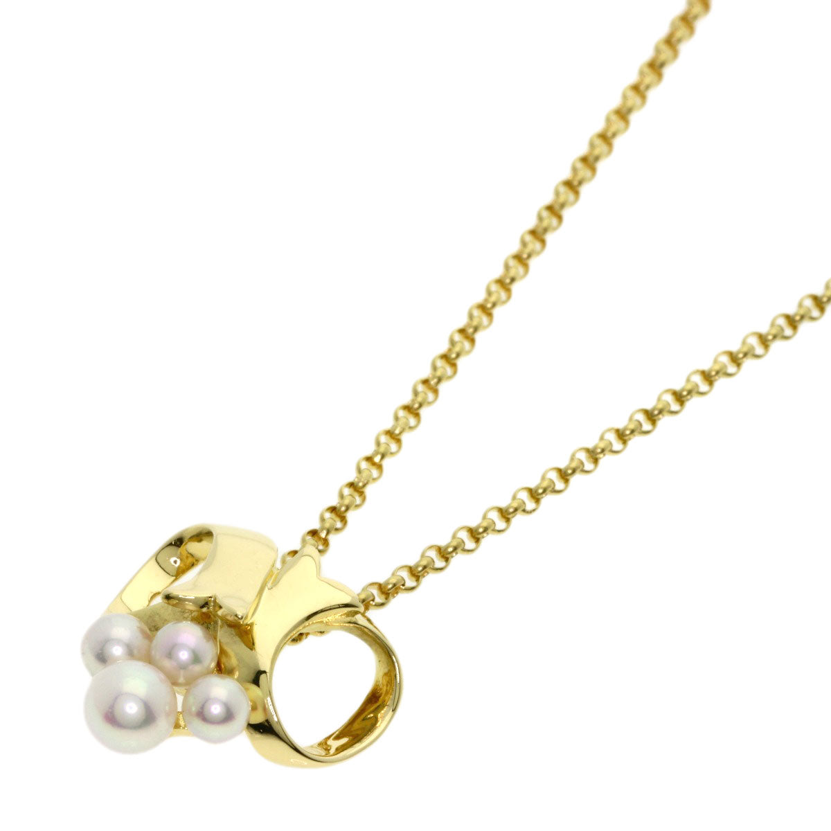 MIKIMOTO Akoya pearl Pearl Necklace K18 Yellow Gold Ladies [Used]