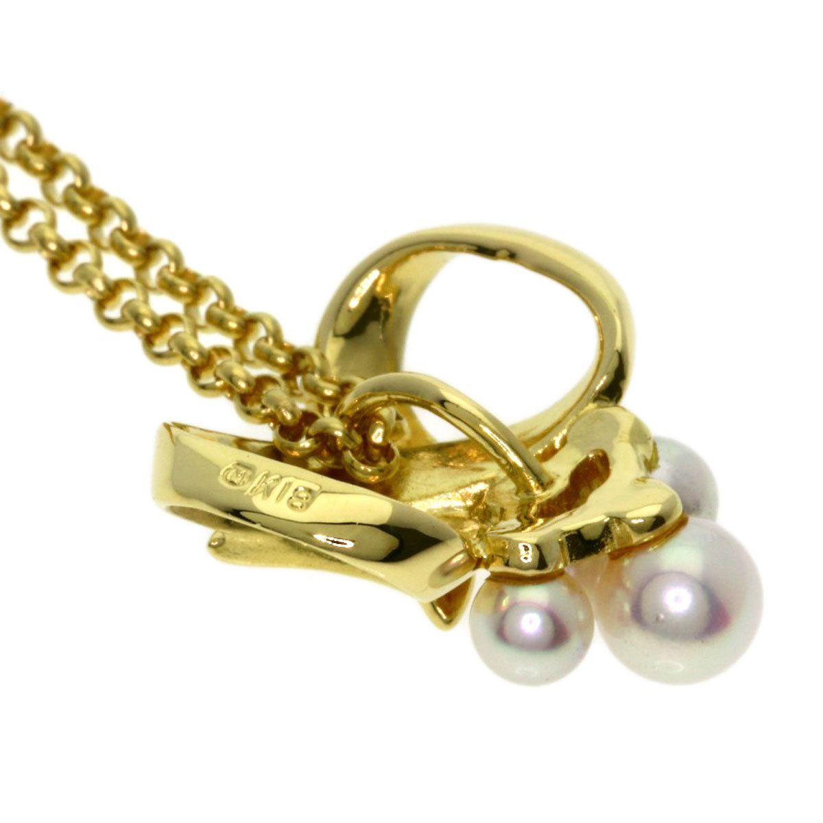 MIKIMOTO Akoya pearl Pearl Necklace K18 Yellow Gold Ladies [Used]
