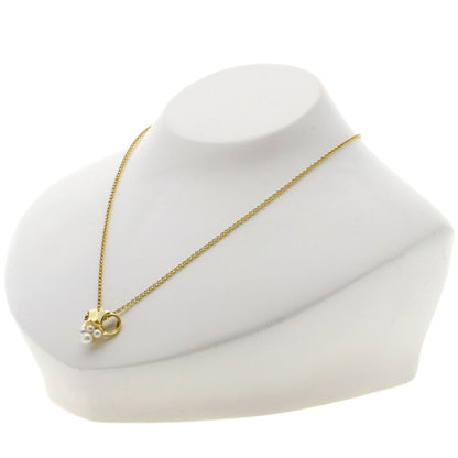 MIKIMOTO Akoya pearl Pearl Necklace K18 Yellow Gold Ladies [Used]