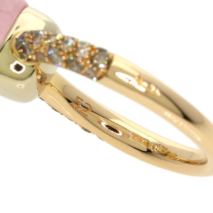 Pomellato Nude Rose Quartz Brown Diamond #52 Ring K18 Pink Gold Ladies [Used]
