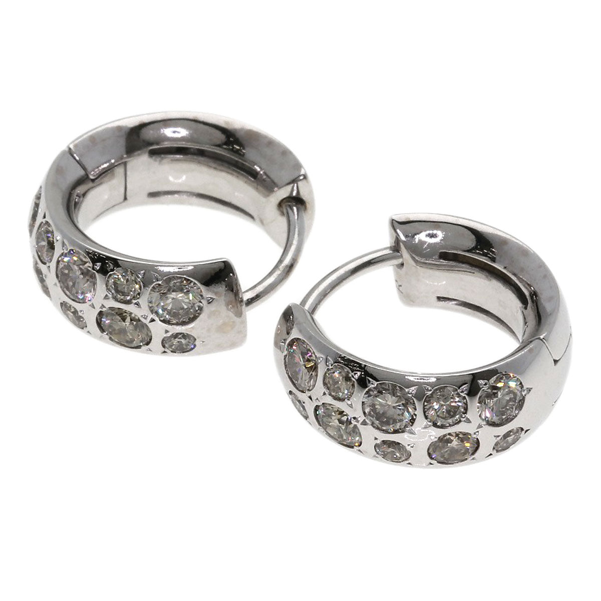 Kashikey Melange Brown Diamond earring K18 White Gold Ladies [Used]