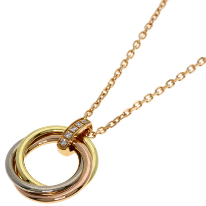 CARTIER Trinity Diamond Necklace K18 Yellow Gold 18K Pink GoldLadies [Used]