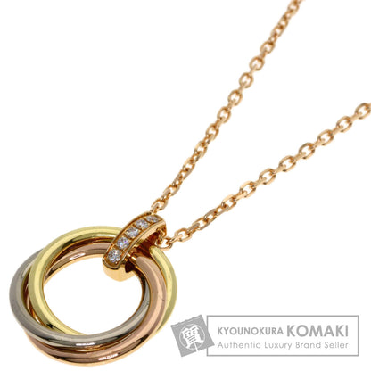 CARTIER Trinity Diamond Necklace K18 Yellow Gold 18K Pink GoldLadies [Used]