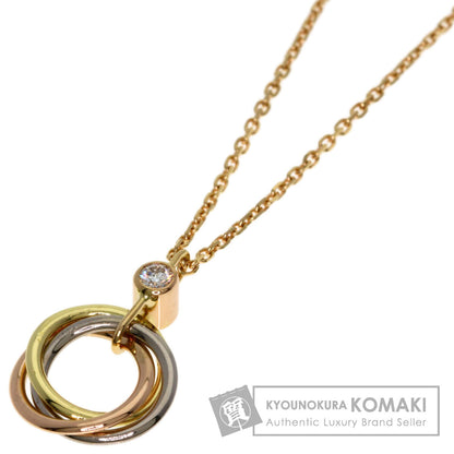 CARTIER Trinity Diamond Necklace K18 Yellow Gold 18K Pink GoldLadies [Used]