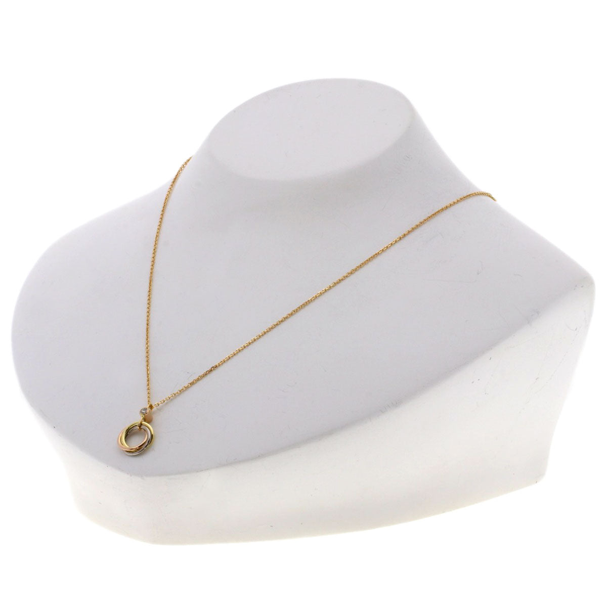 CARTIER Trinity Diamond Necklace K18 Yellow Gold 18K Pink GoldLadies [Used]