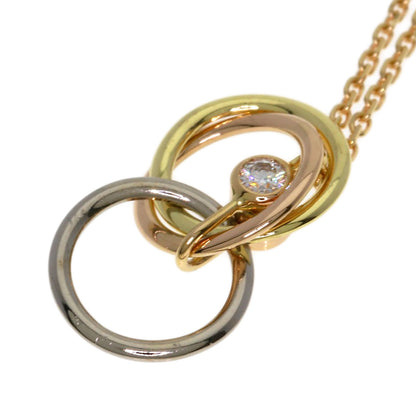 CARTIER Trinity Diamond Necklace K18 Yellow Gold 18K Pink GoldLadies [Used]