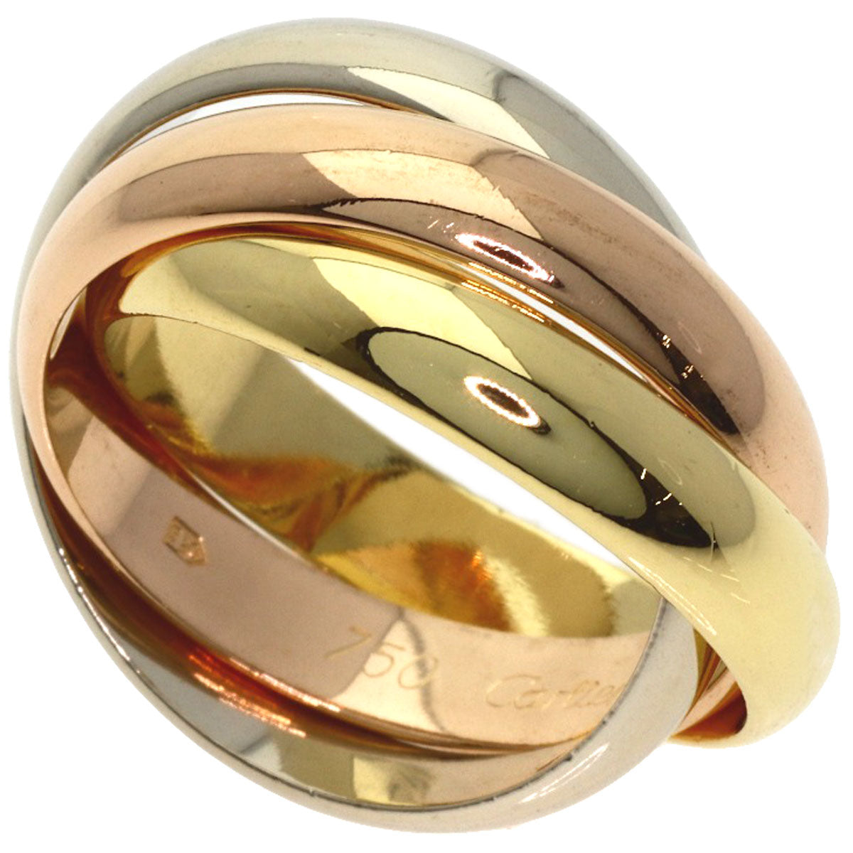 CARTIER Trinity #52 Ring K18 Yellow Gold K18 White GoldLadies [Used]