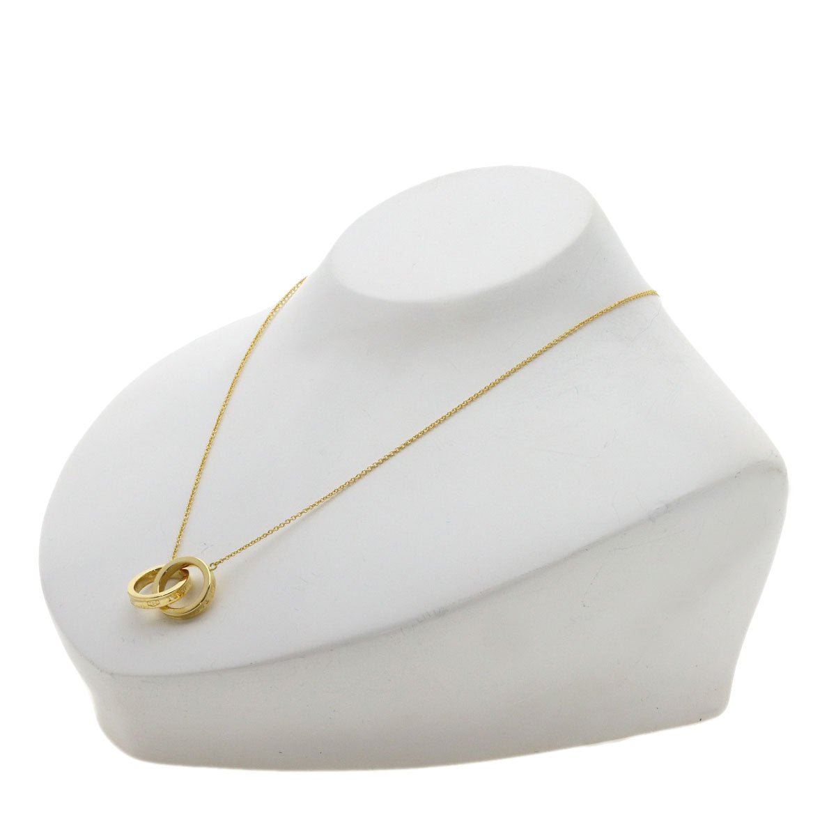 TIFFANY&Co. Interlocking Necklace K18 Yellow Gold Ladies [Used]