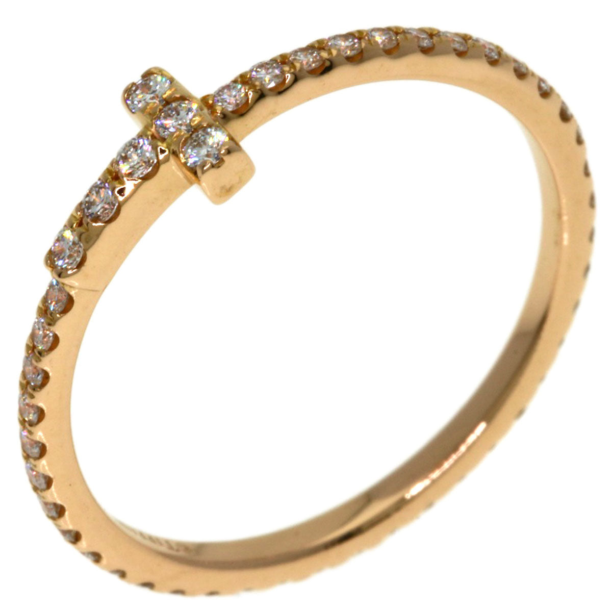 TIFFANY&Co. TWire Full Circle Diamond Ring K18 Yellow Gold Ladies [Used]