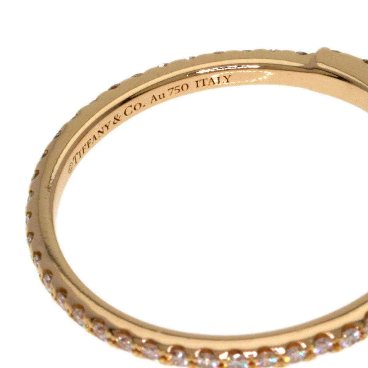 TIFFANY&Co. TWire Full Circle Diamond Ring K18 Yellow Gold Ladies [Used]