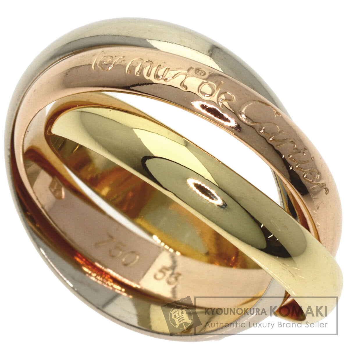 CARTIER Trinity #53 Ring K18 Yellow Gold K18 White GoldLadies [Used]