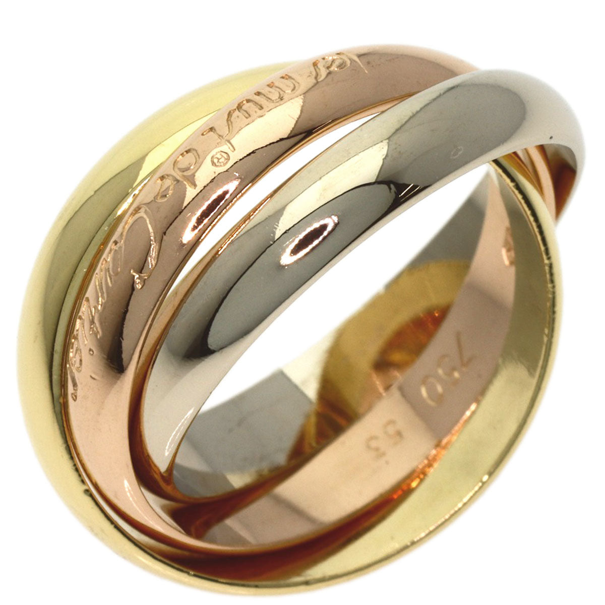 CARTIER Trinity #53 Ring K18 Yellow Gold K18 White GoldLadies [Used]